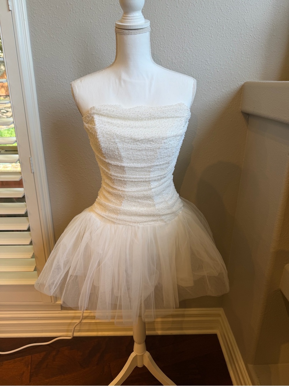 NWT Fashion Nova Wifey Embellished Mini Dress White Small